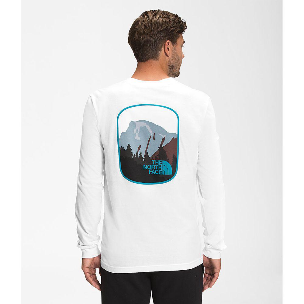 The North Face Long Sleeve Parks Ανδρικα Μπλούζα Με Μακρύ Μανίκι - Ασπρα (LHSB45621)